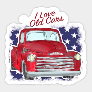 Old Cars Are Cool Sticker